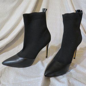 Michael Kors black fabric Vicky Booties